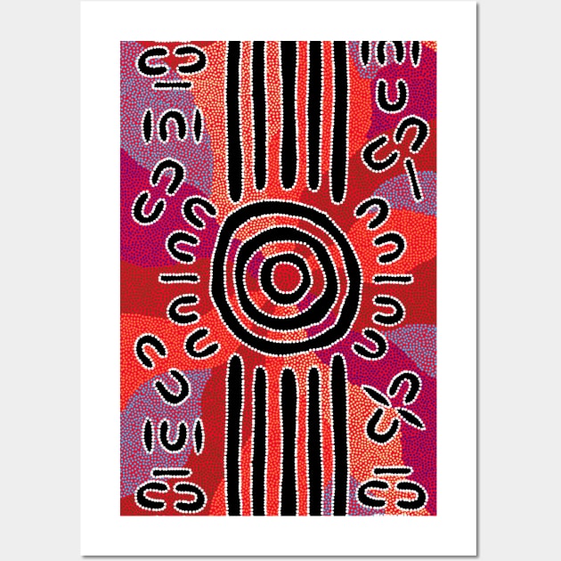 Aboriginal Art - The Gathering Wall Art by hogartharts